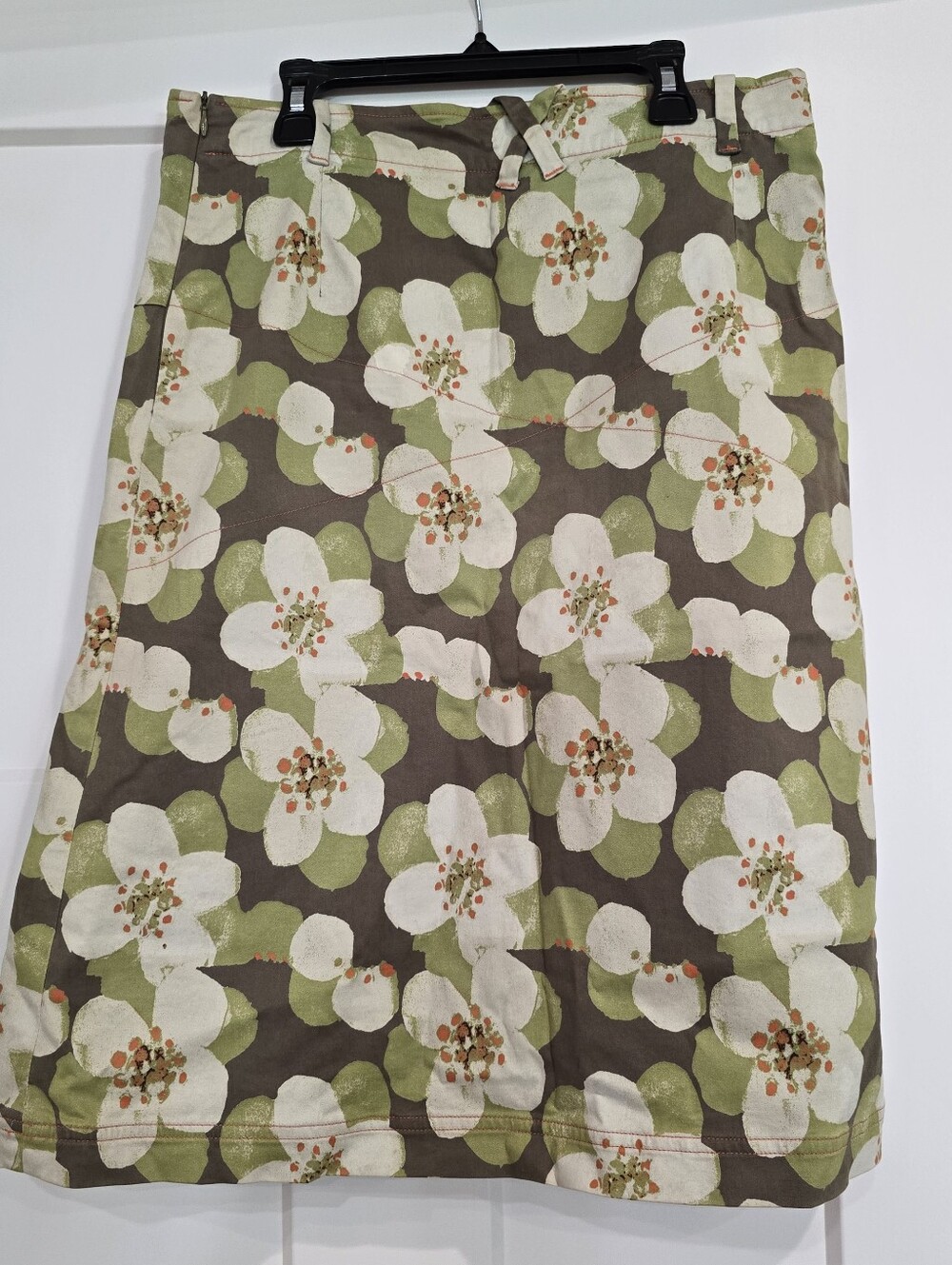Vintage Oilily Green Floral Skirt Cottage Retro Y2K Boho Retro Womens 36 Morocco